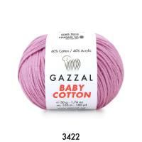 GAZZAL  BABY COTTON   3422  - 60% Хлопок, 40% Акрил 50 г/165 м
