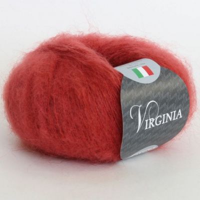 Пряжа SEAM VIRGINIA ( 29 терракотово красный) Состав: 30% мохер 40% акрил 30% нейлон; 25г/225м